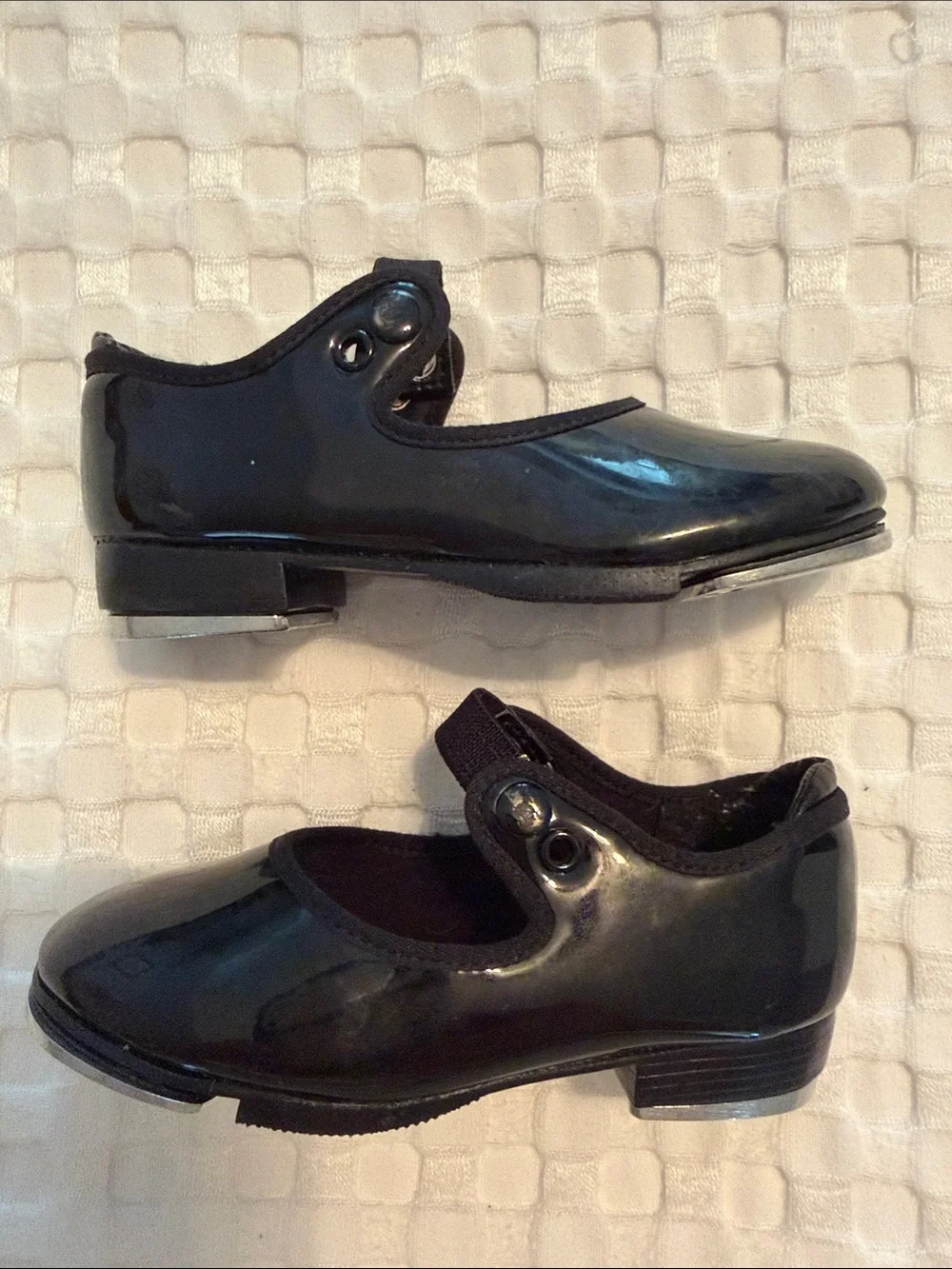 Capezio Black Patent Mary Jane Tap Shoes for Kids 8M